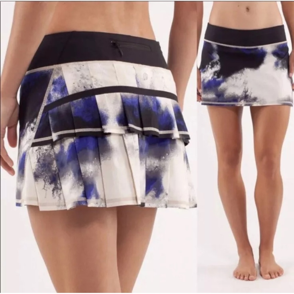 Lululemon Pace Setter Pleated Athletic Skort in Milky Way Multicolor